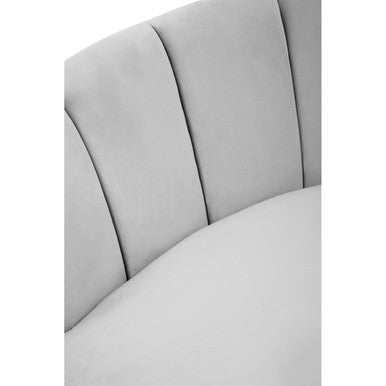 Hasna Three Seat Grey Velvet Sofa