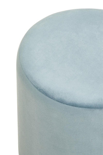 Haley Blue Velvet Pouffe