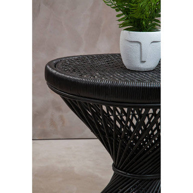 Mataram Black Finish Twisted Table