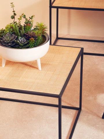 Depok Rattan And Metal Coffee Table