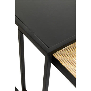 Depok Rattan And Metal Nest Of Two Tables