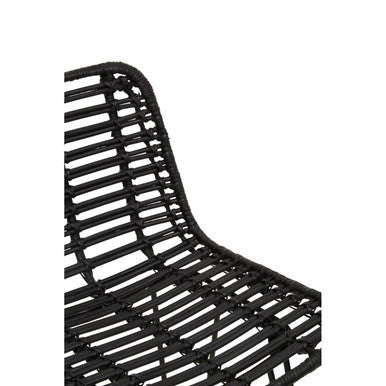 Lagom Black Natural Rattan Bar Chair