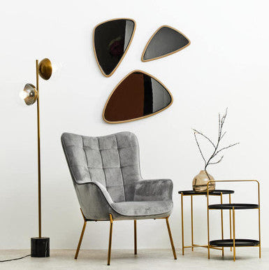 Trosa Two Tier Black And Gold Side Table