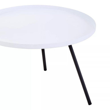 Trosa Two Tie White and Black Side Table