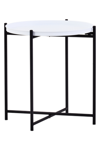 Trosa Side Table With Round White Top