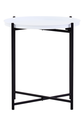 Trosa Side Table With Round White Top
