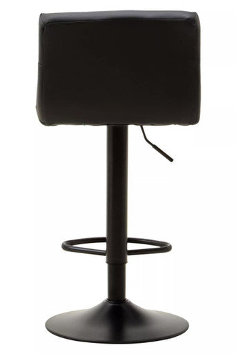 Baina Black Leather Effect Bar Stool