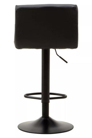 Baina Black Leather Effect Bar Stool