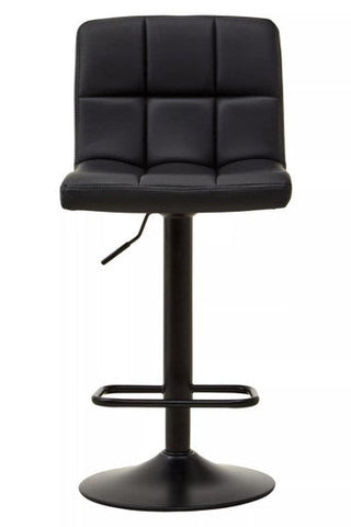 Baina Black Faux Leather Bar Chair
