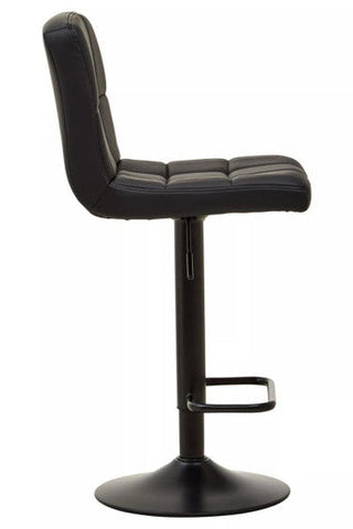 Baina Black Faux Leather Bar Chair