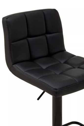 Baina Black Faux Leather Bar Chair