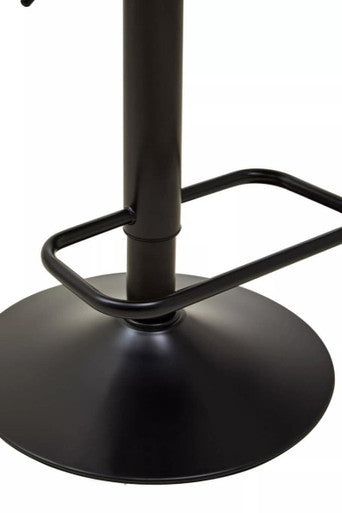 Baina Black Faux Leather Bar Chair