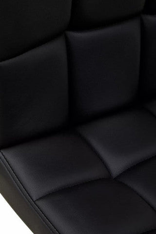 Baina Black Faux Leather Bar Chair