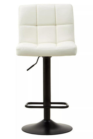 Baina White Faux Leather Bar Chair