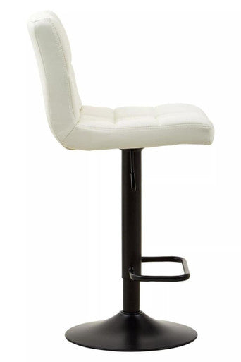Baina White Faux Leather Bar Chair