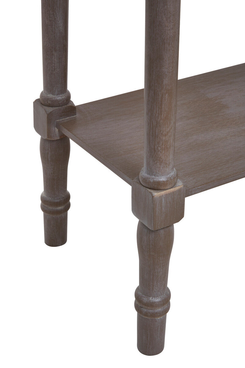 Heritage Console Table with Pine Wood Grey Washed Finish