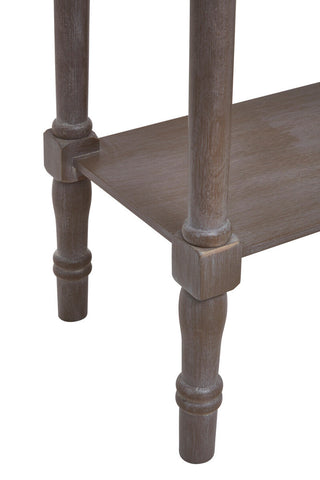 Heritage Console Table with Pine Wood Grey Washed Finish