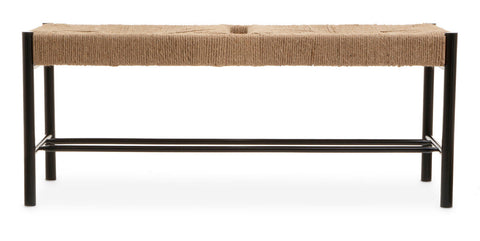 Bandar Natural Rope and Black Wood Large Bench