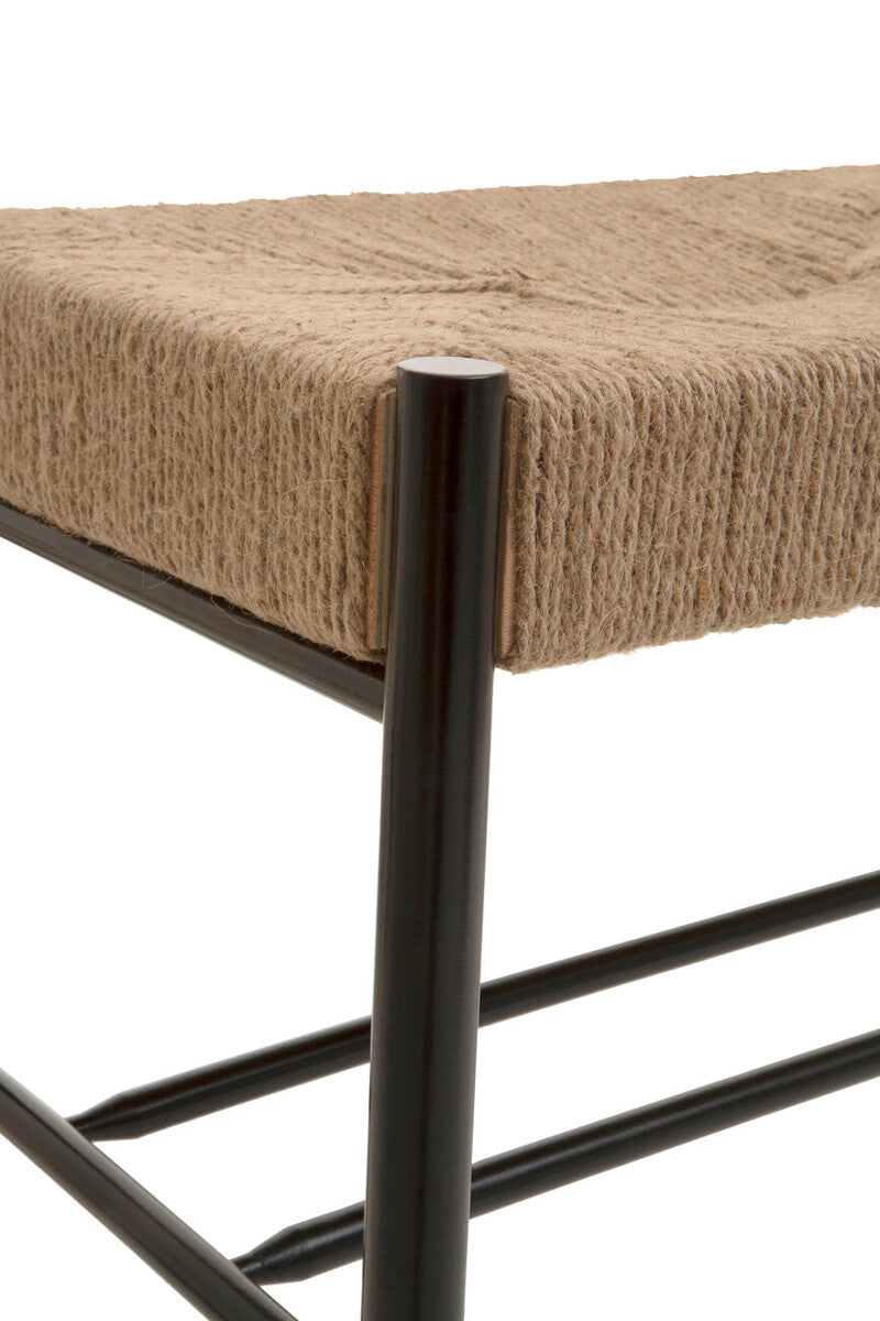 Bandar Natural Rope and Black Wood Large Bench