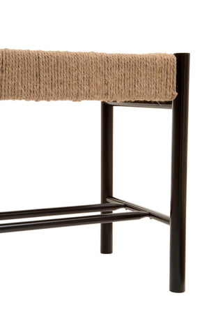 Bandar Natural Rope and Black Wood Large Bench