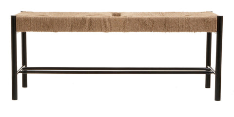 Bandar Natural Rope and Black Wood Large Bench
