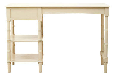 Heritage Ivory Desk with Drawer and Shelves