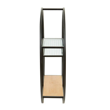 Mataram 3 Tier Round Metal Wall Shelf