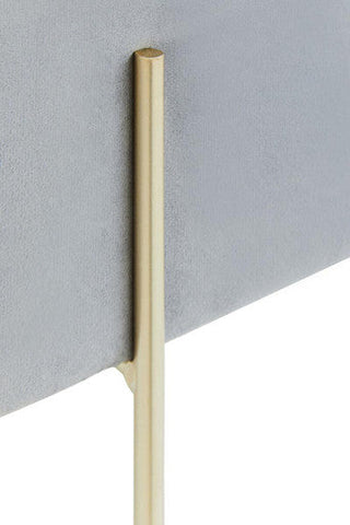 Hayes SquareÂ Grey Velvet Stool