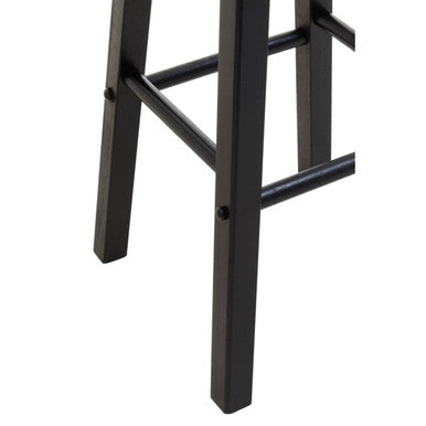 Chester Black and Natural Wood Kitchen or Bar Stool