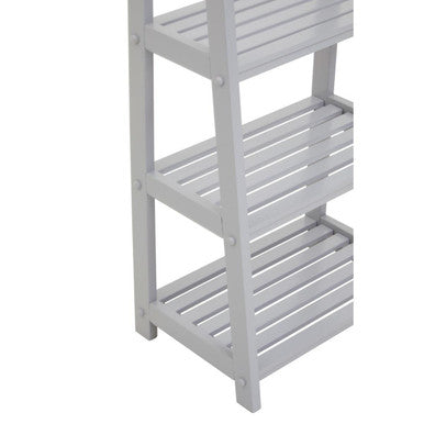 Chester Grey Wood Four Tier Shelf Unit