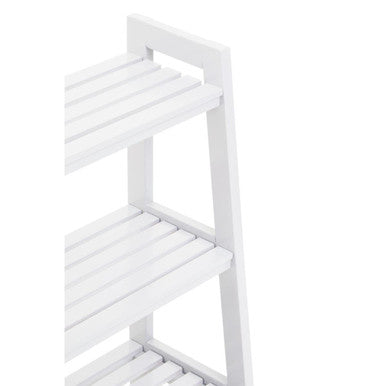 Chester White Wood Four Tier Shelf Unit