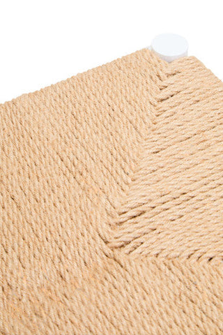 Bandar Small Natural Rope and White Wood Bench