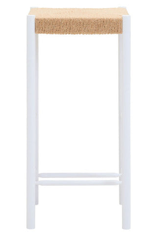 Bandar Natural Rope and White Bar Stool