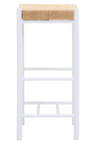 Bandar Natural Rope and White Bar Stool