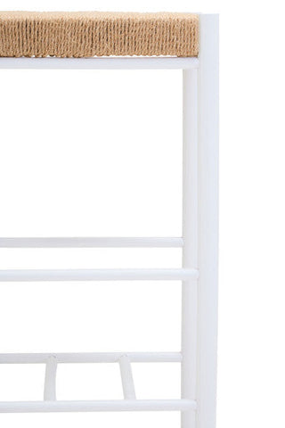 Bandar Natural Rope and White Bar Stool