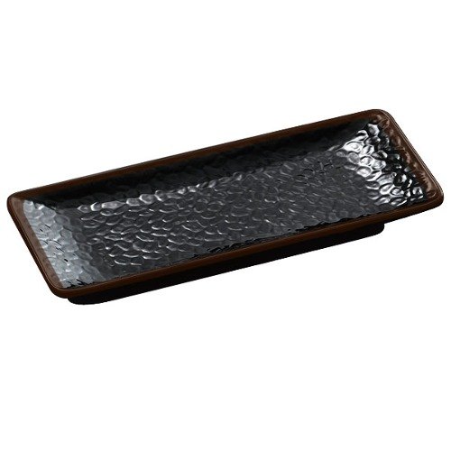 Tenmoku Rectangular Melamine Plate 11 1/4" x 5"  - Dozen