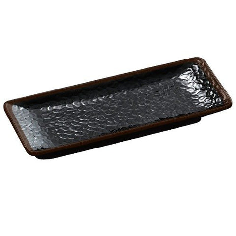 Tenmoku Rectangular Melamine Plate 11 1/4" x 5"  - Dozen