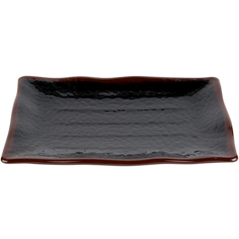 Tenmoku Rectangular Melamine Wave Plate 11 1/4" x 7 1/4"  - Dozen