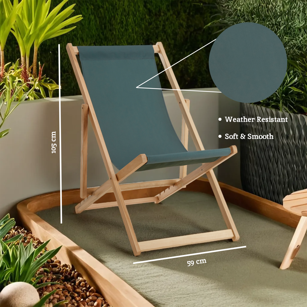 Beauport Khaki Deck Chair