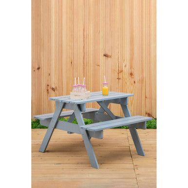 Brighton Grey Finish Wood Kids Picnic Bench