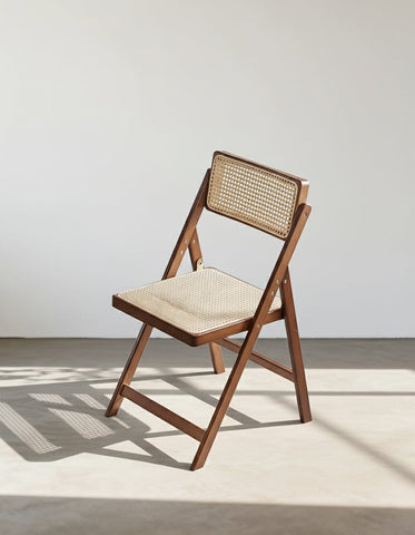 Audrey Folding Dining Chair, Rattan
