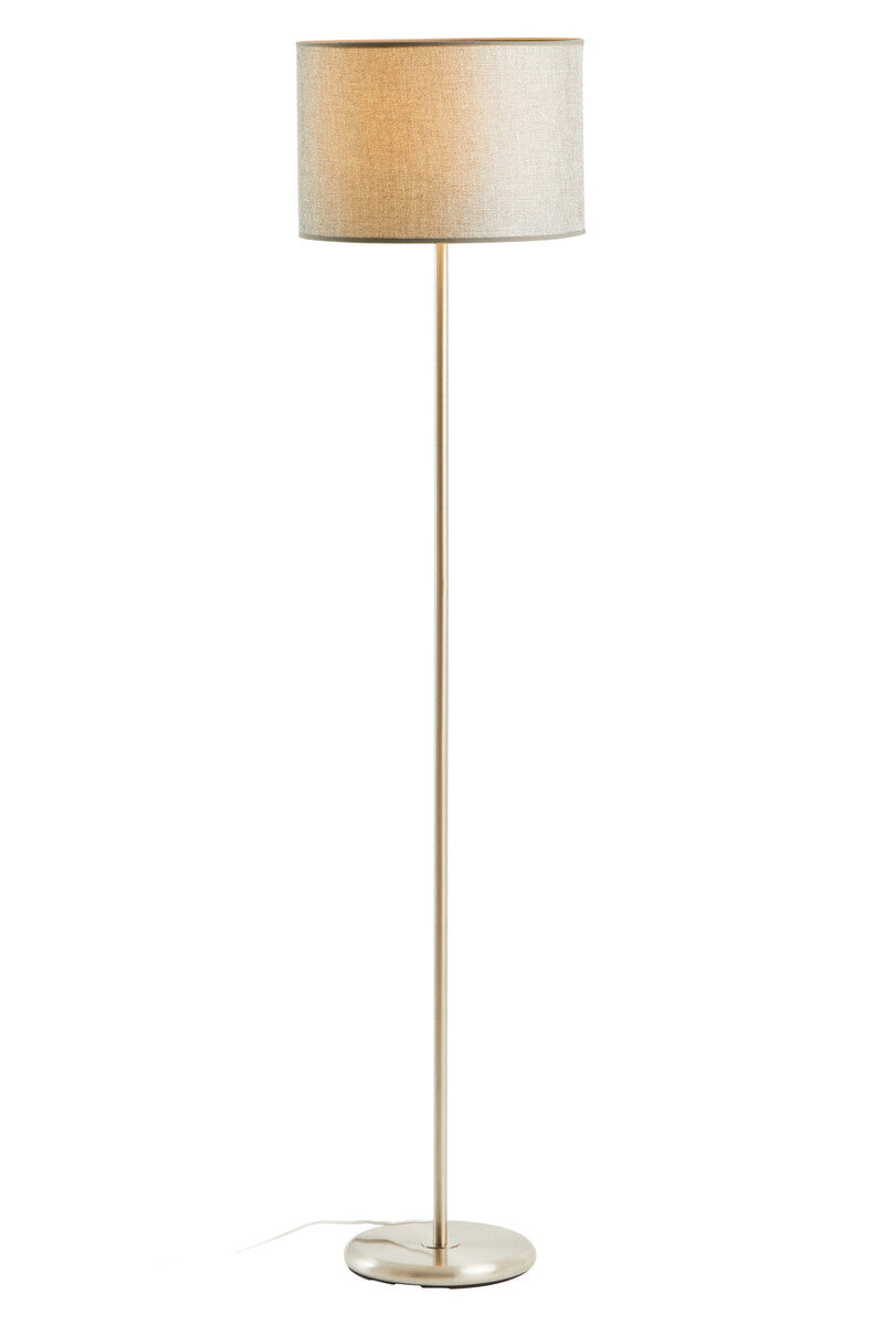 Forma Chrome Floor Lamp with Cream Shade