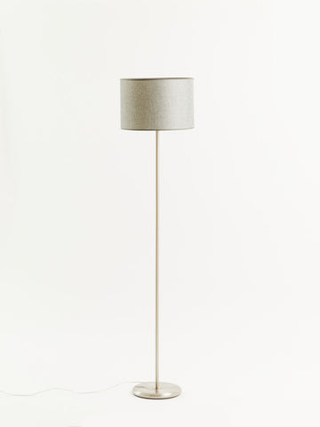 Forma Chrome Floor Lamp with Cream Shade
