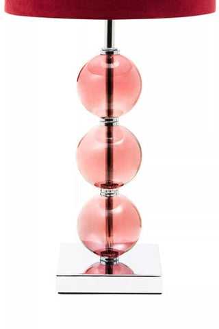 Mistro Burgundy Suede Effect Shade Table Lamp