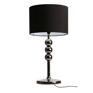 Friedman Gunmetal and Black Table Lamp with Ball Design