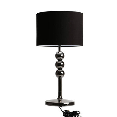 Friedman Gunmetal and Black Table Lamp with Ball Design