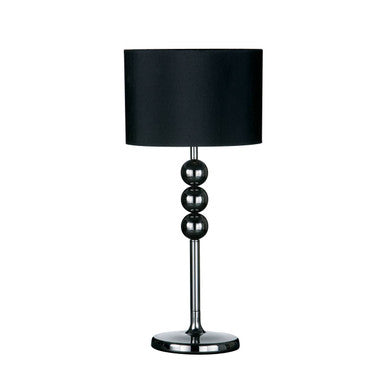 Friedman Gunmetal and Black Table Lamp with Ball Design