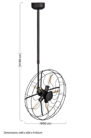 Trissoni Vintage Fan Design Ceiling Light