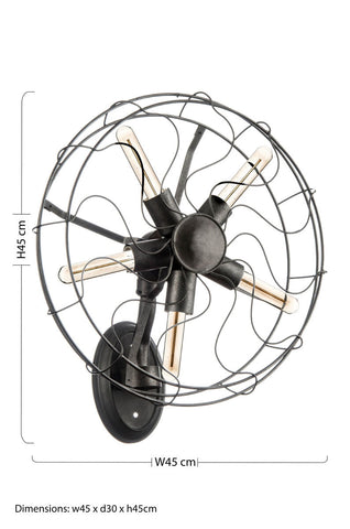 Trissoni Vintage Fan Design Wall Light