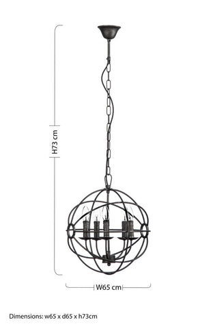 Orbital 5 Arm Small Pendant Light